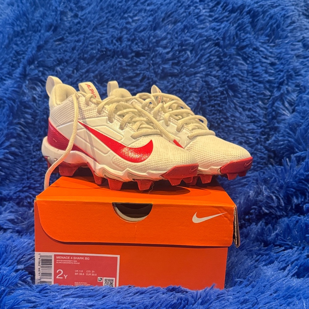 Nike White and Red Cleats